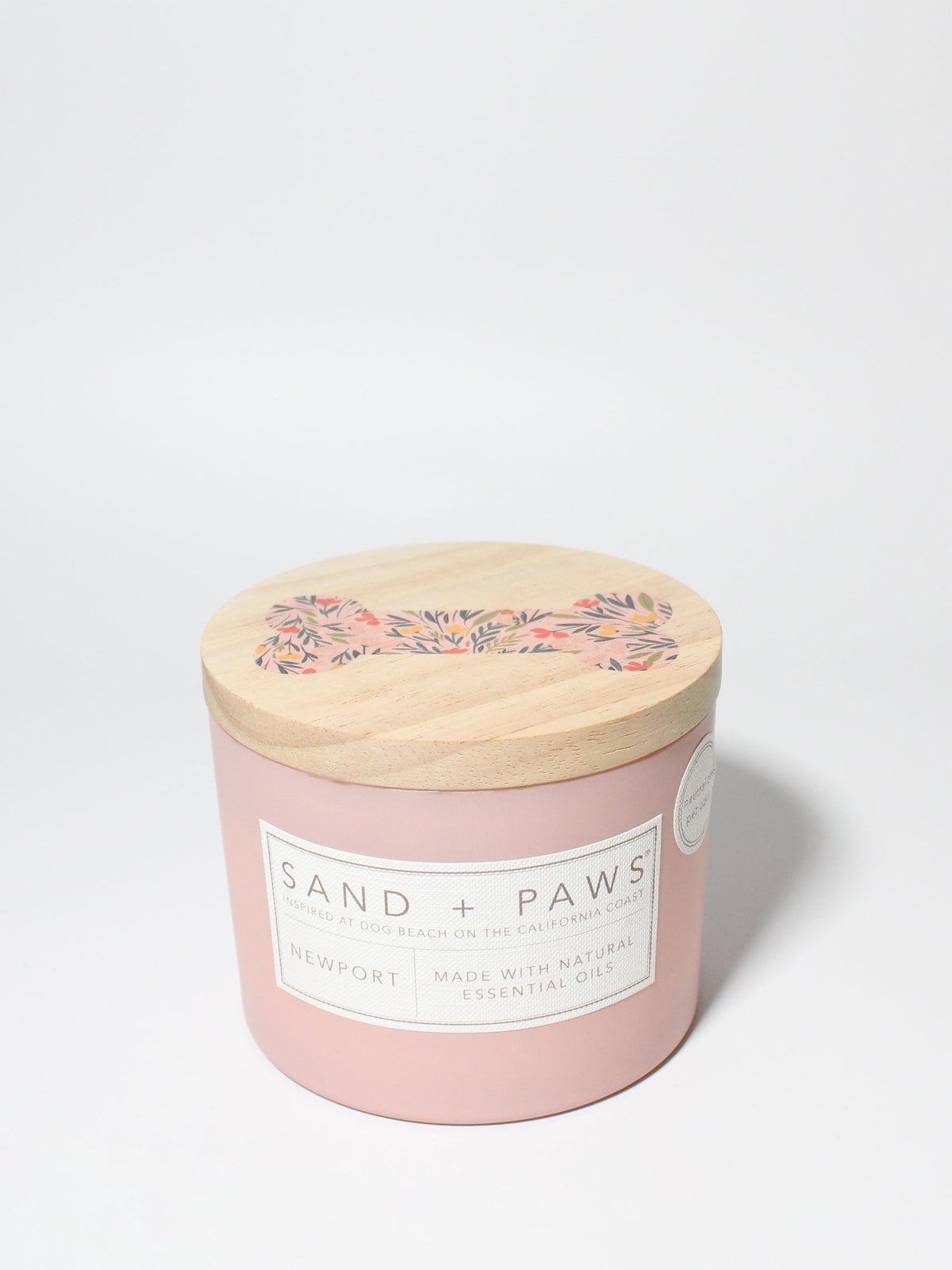 Sand + Paws Newport Hand-poured 12 oz scented candle