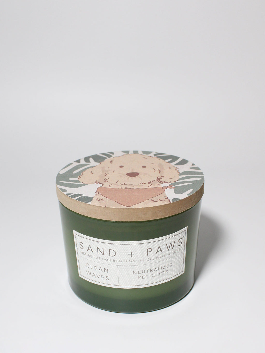 Sand + Paws Clean Waves Hand-poured 12 oz scented candle