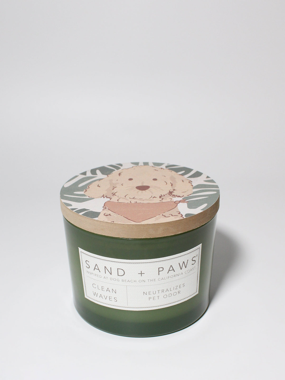 Sand + Paws Clean Waves Hand-poured 12 oz scented candle
