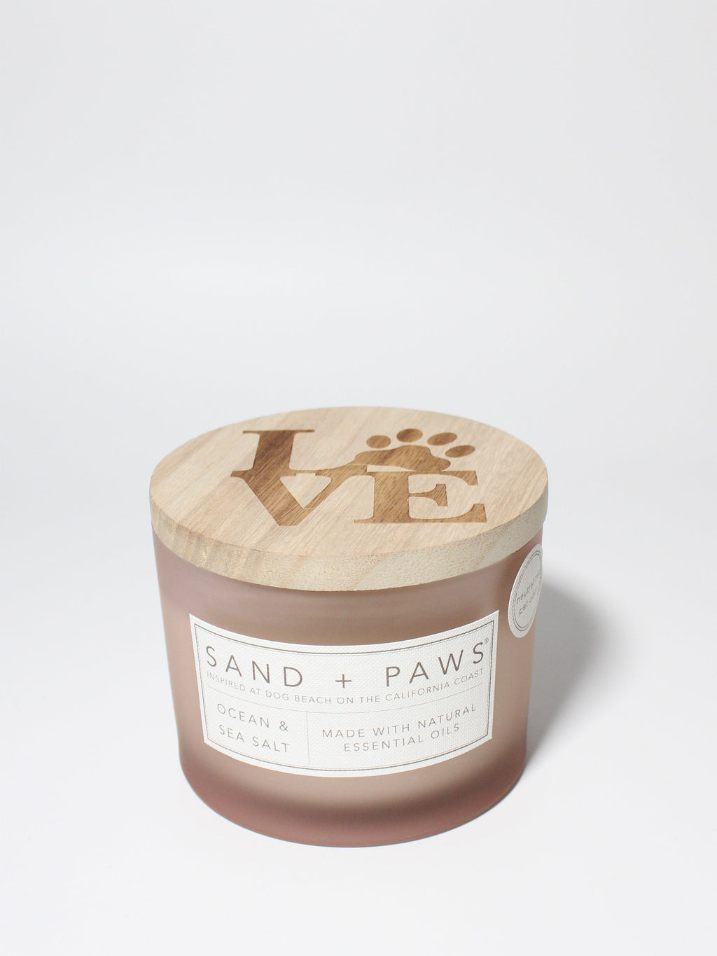 Sand + Paws Ocean & Sea Salt Hand-poured 12 oz scented candle