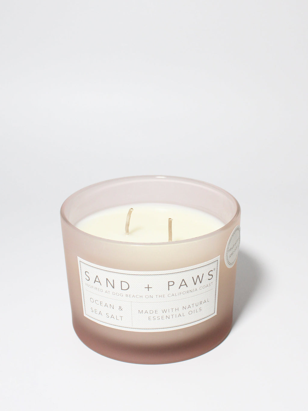Sand + Paws Ocean & Sea Salt Hand-poured 12 oz scented candle