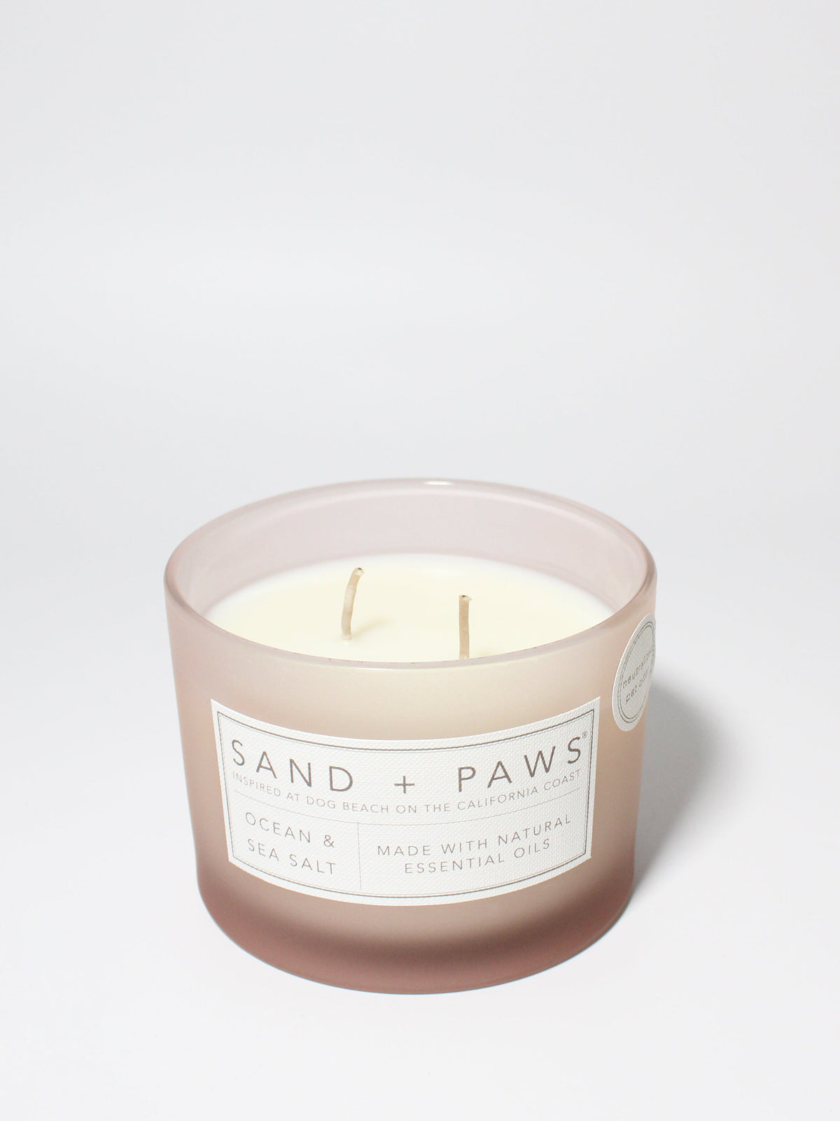 Sand + Paws Ocean & Sea Salt Hand-poured 12 oz scented candle