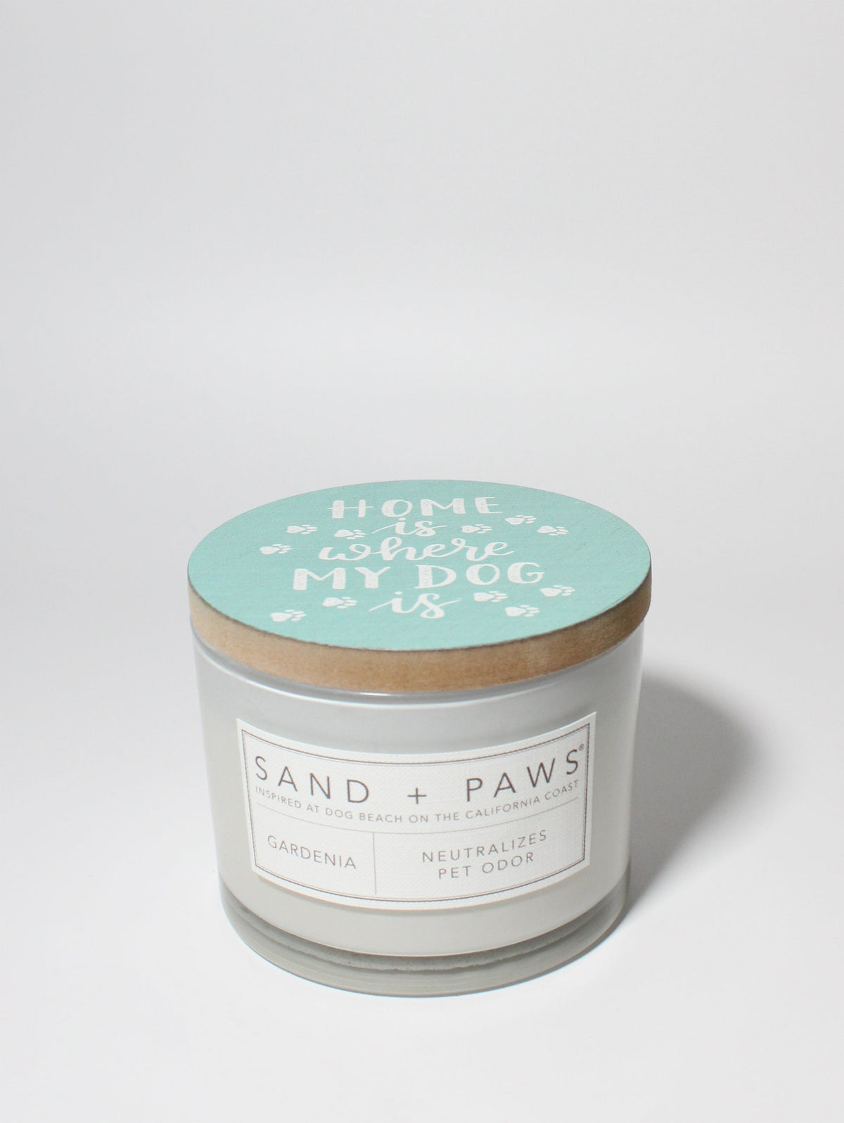 Sand + Paws Gardenia Hand-poured 12 oz scented candle