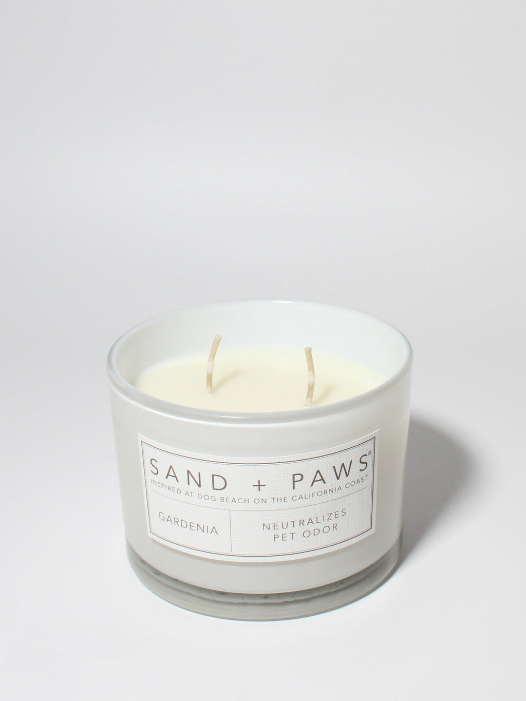 Sand + Paws Gardenia Hand-poured 12 oz scented candle