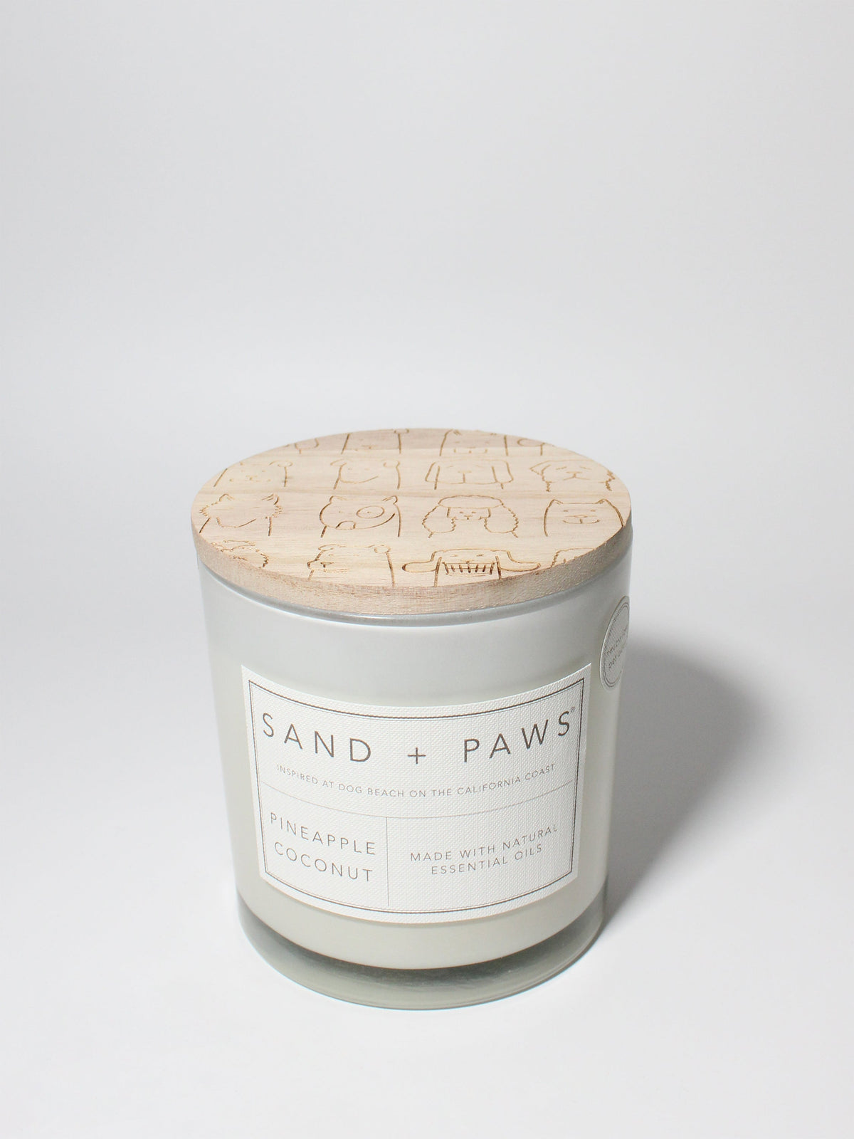 Sand + Paws Pineapple Coconut Hand-poured 21 oz scented candle