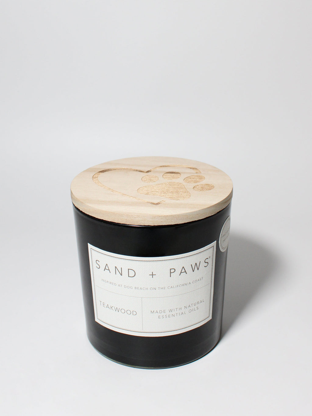 Sand + Paws Teakwood Hand-poured 21 oz scented candle