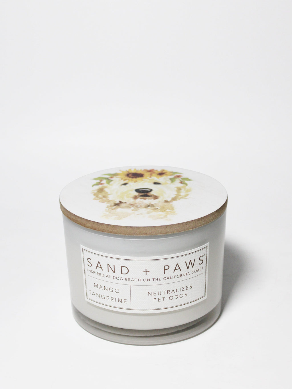 Sand + Paws Mango Tangerine Hand-poured 12 oz scented candle