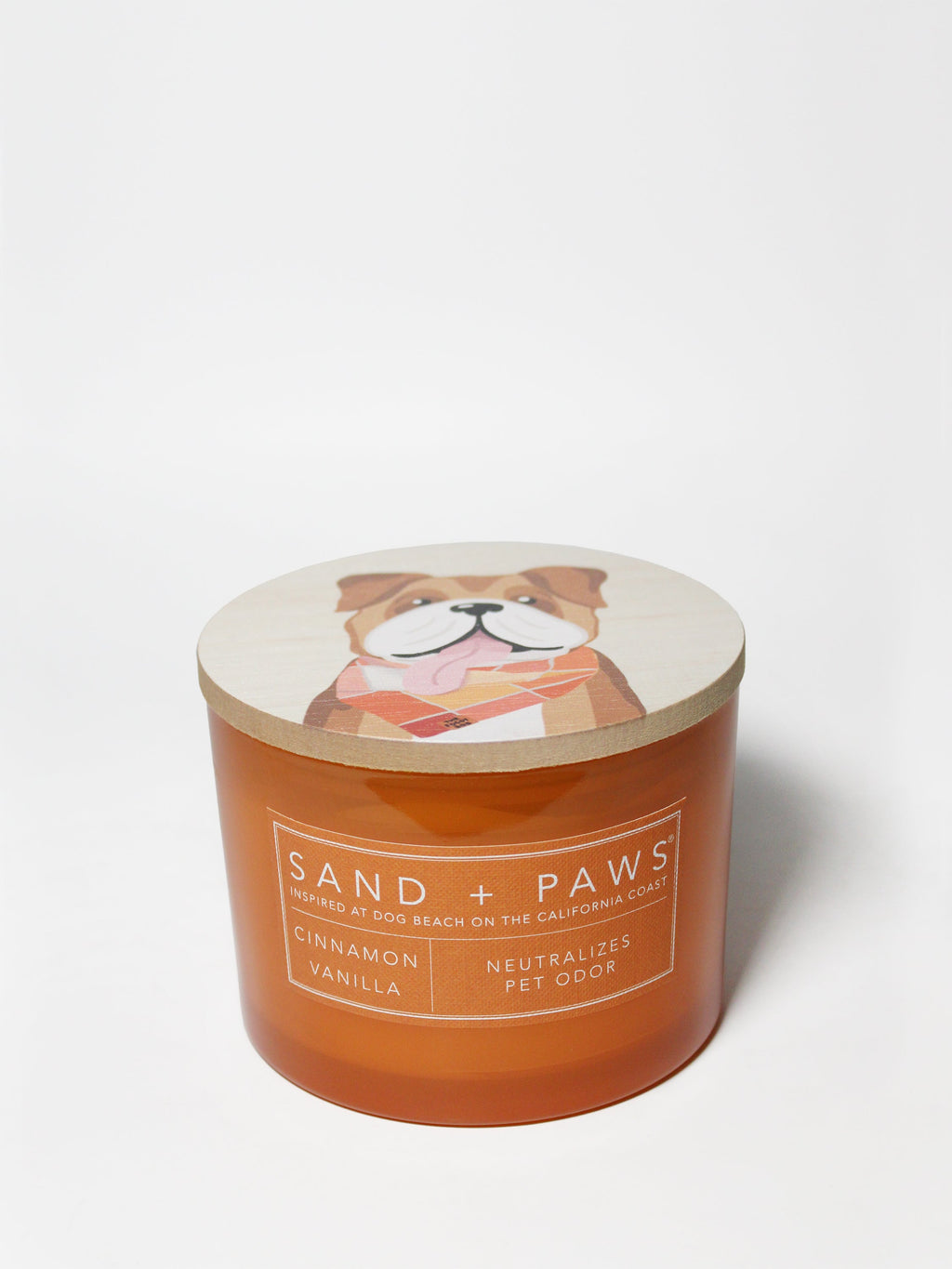 Sand + Paws Cinnamon Vanilla Hand-poured 12 oz scented candle