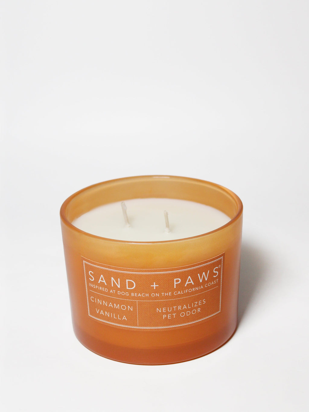 Sand + Paws Cinnamon Vanilla Hand-poured 12 oz scented candle
