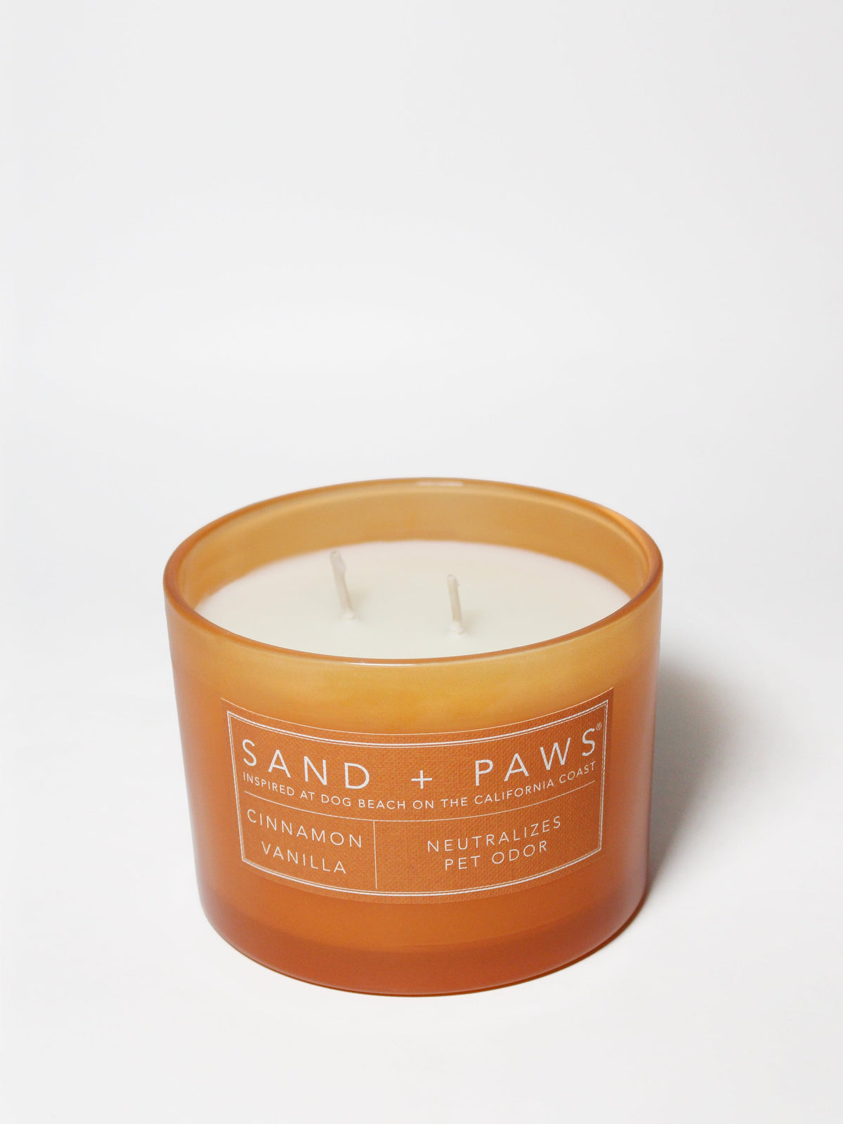 Sand + Paws Cinnamon Vanilla Hand-poured 12 oz scented candle