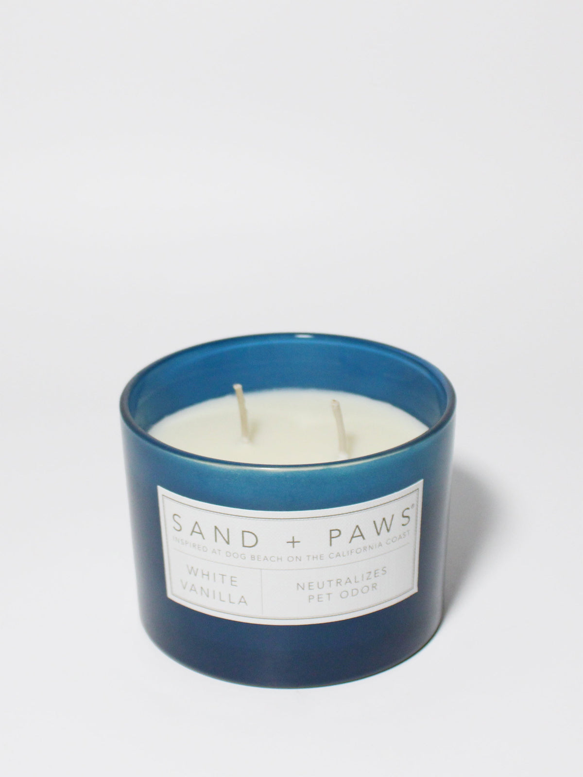 Sand + Paws White Vanilla Hand-poured 12 oz scented candle
