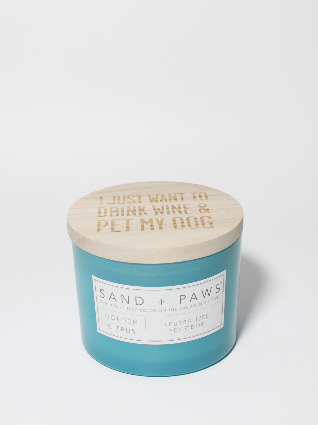 Sand + Paws Golden Citrus Hand-poured 12 oz scented candle