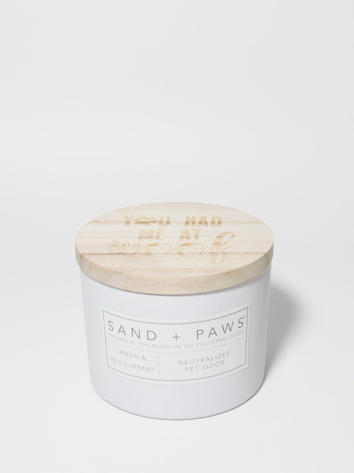 Sand + Paws Lemon & Red Currant Hand-poured 12 oz scented candle