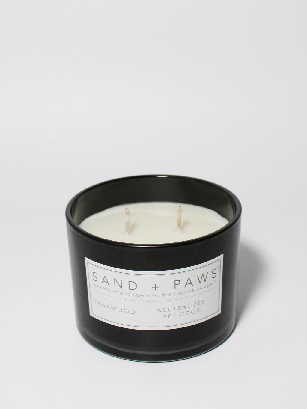Sand + Paws Teakwood Hand-poured 12 oz scented candle