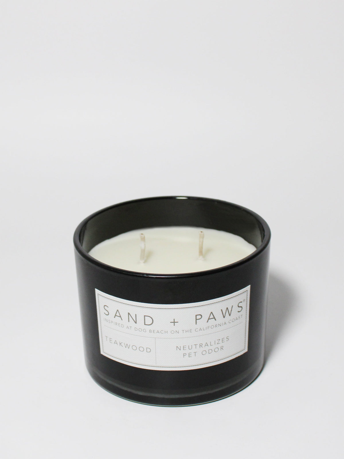 Sand + Paws Teakwood Hand-poured 12 oz scented candle