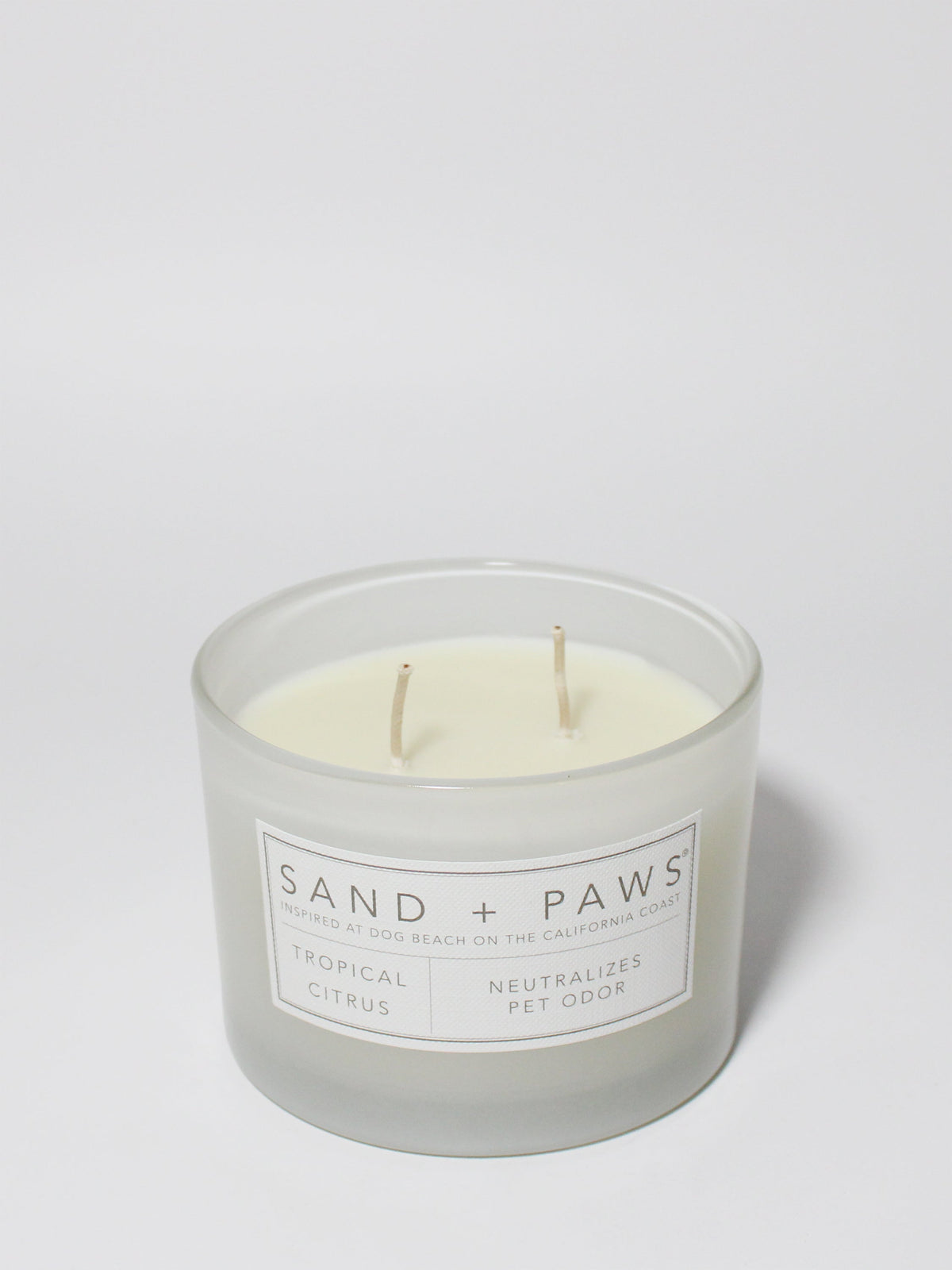 Sand + Paws Tropical Citrus Hand-poured 12 oz scented candle