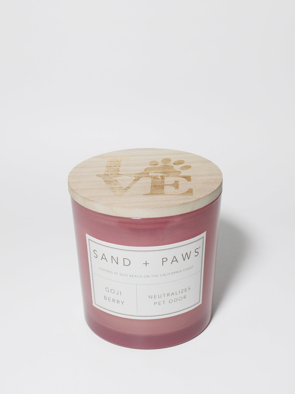 Sand + Paws Goji Berry Hand-poured 21 oz scented candle