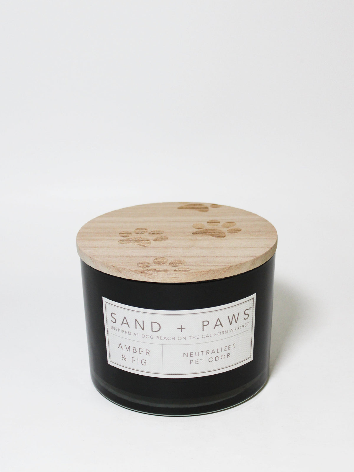 Sand + Paws Amber & Fig Hand-poured 12 oz scented candle