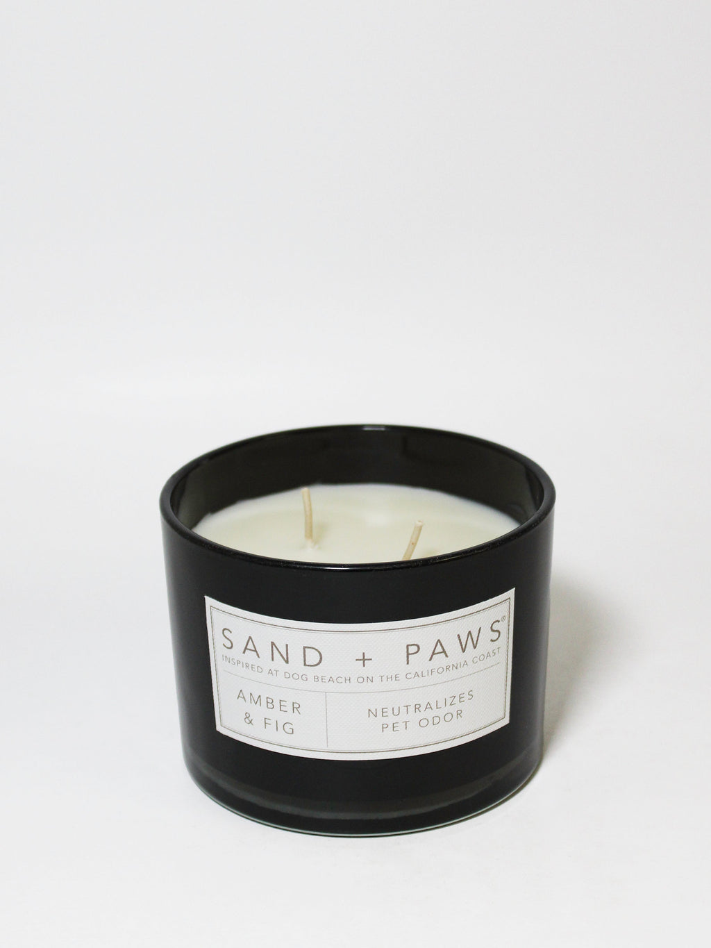 Sand + Paws Amber & Fig Hand-poured 12 oz scented candle