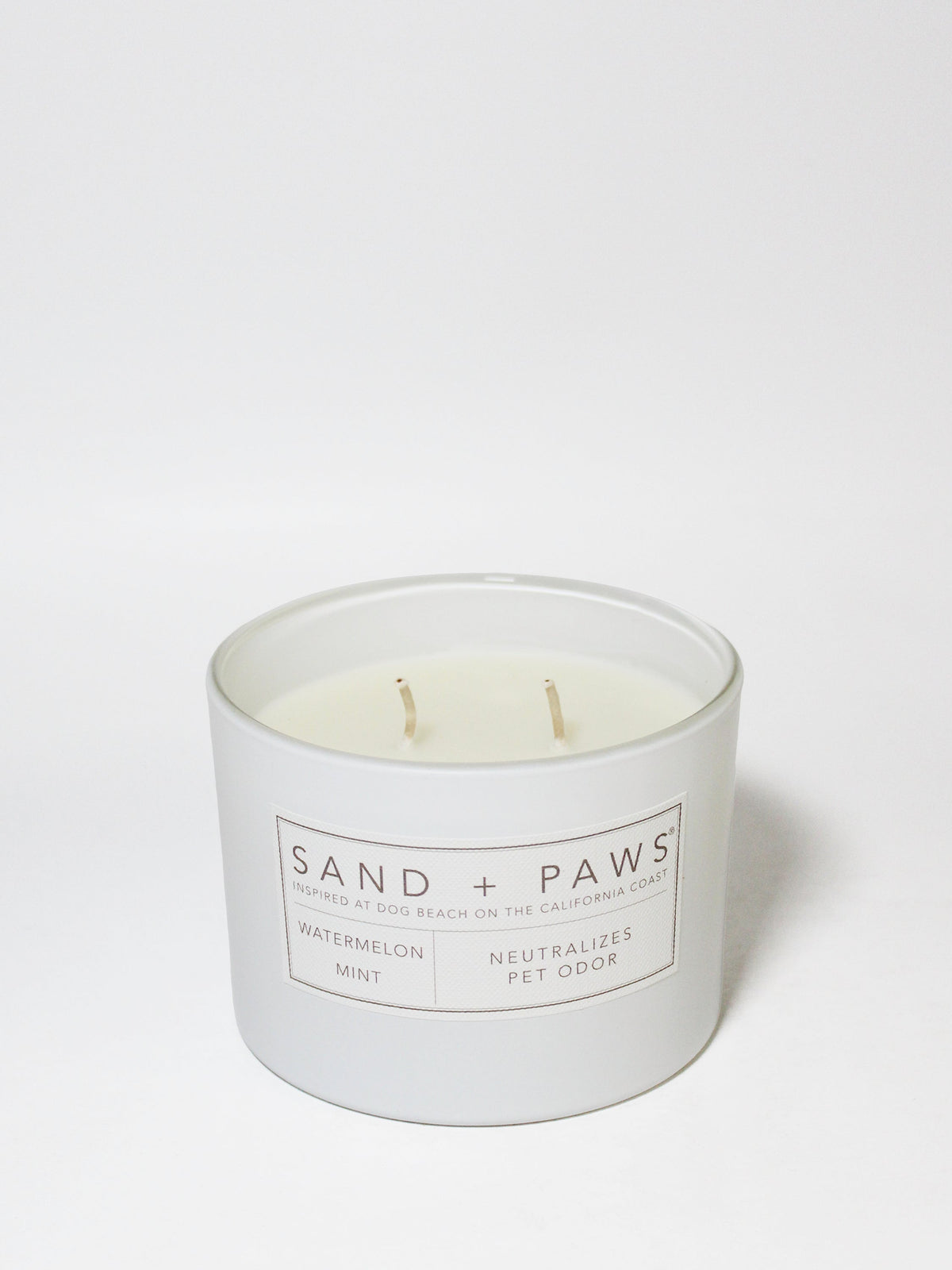Sand + Paws Watermelon Mint Hand-poured 12 oz scented candle