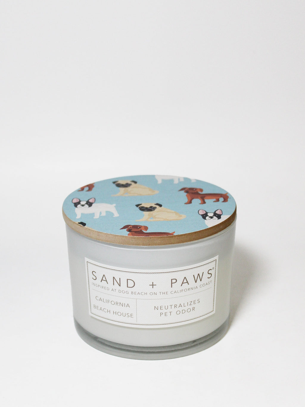 Sand + Paws California Beach House Hand-poured 12 oz scented candle