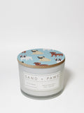 Sand + Paws California Beach House Hand-poured 12 oz scented candle