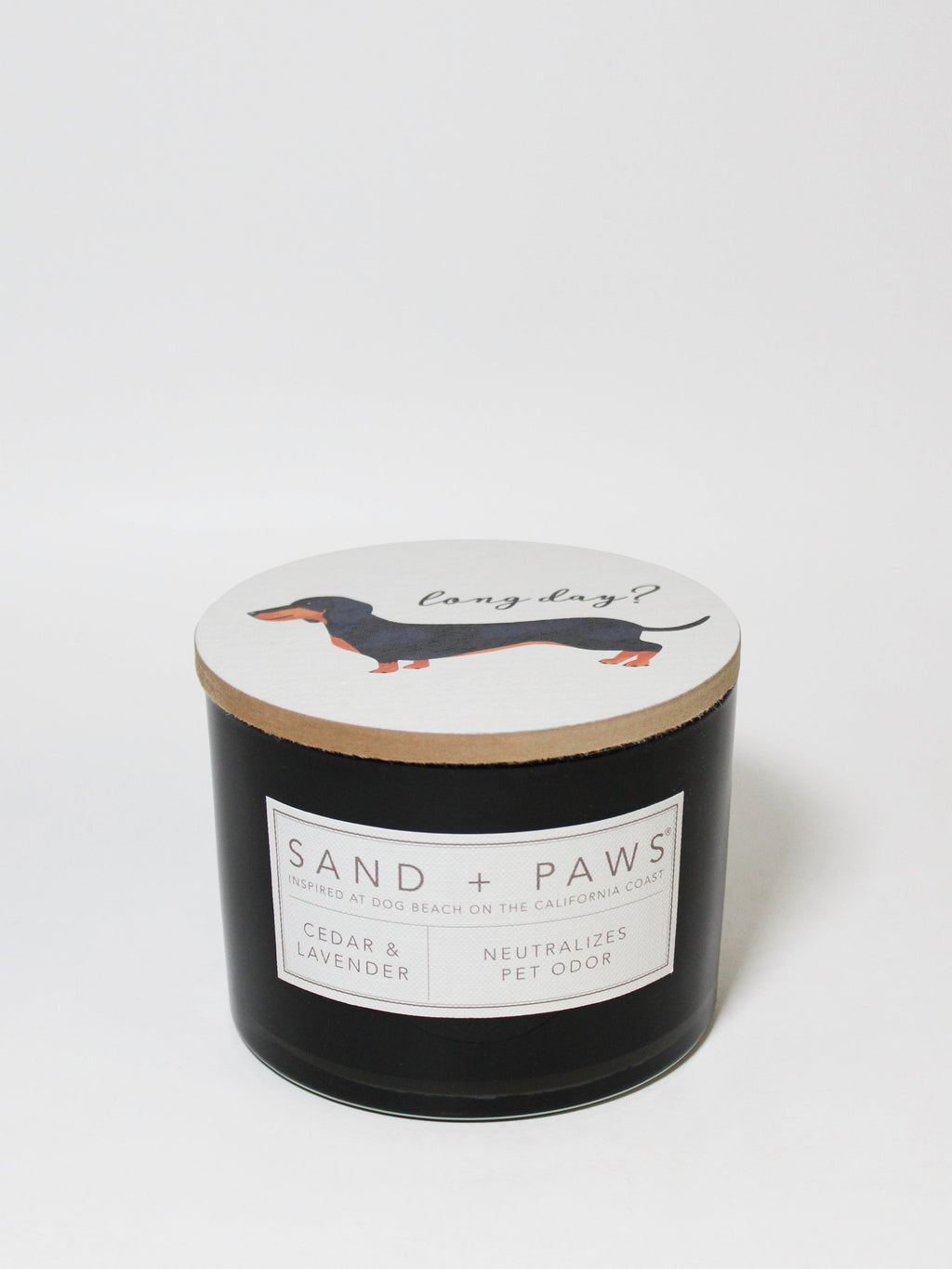 Sand + Paws Cedar & Lavender Hand-poured 12 oz scented candle