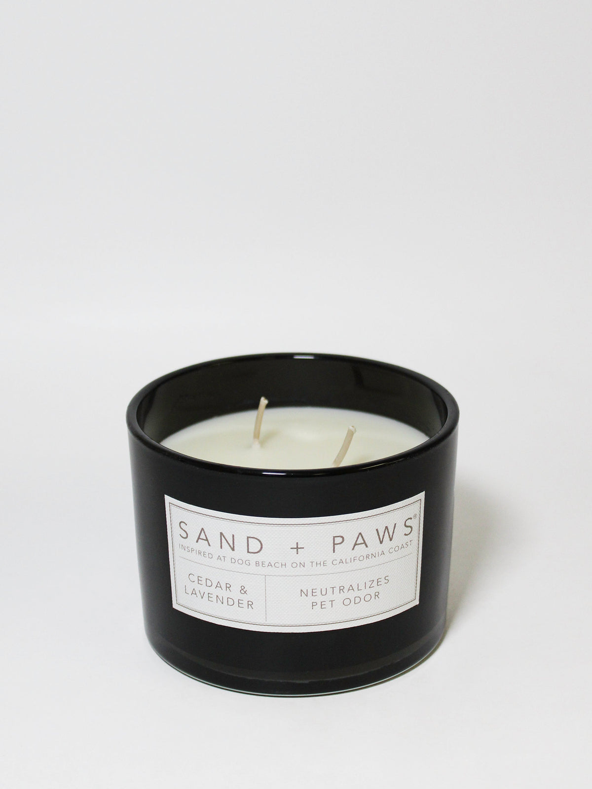 Sand + Paws Cedar & Lavender Hand-poured 12 oz scented candle