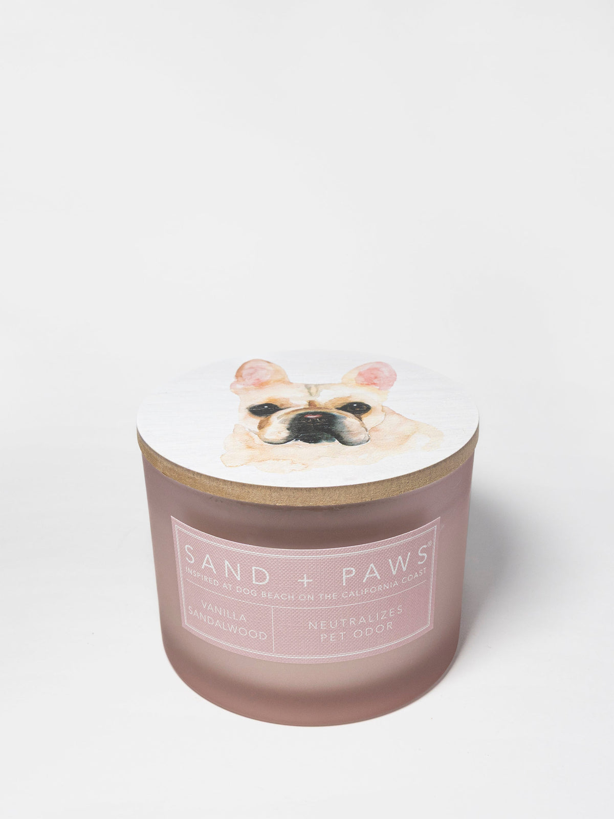 Sand + Paws Vanilla Sandalwood Hand-poured 12 oz scented candle