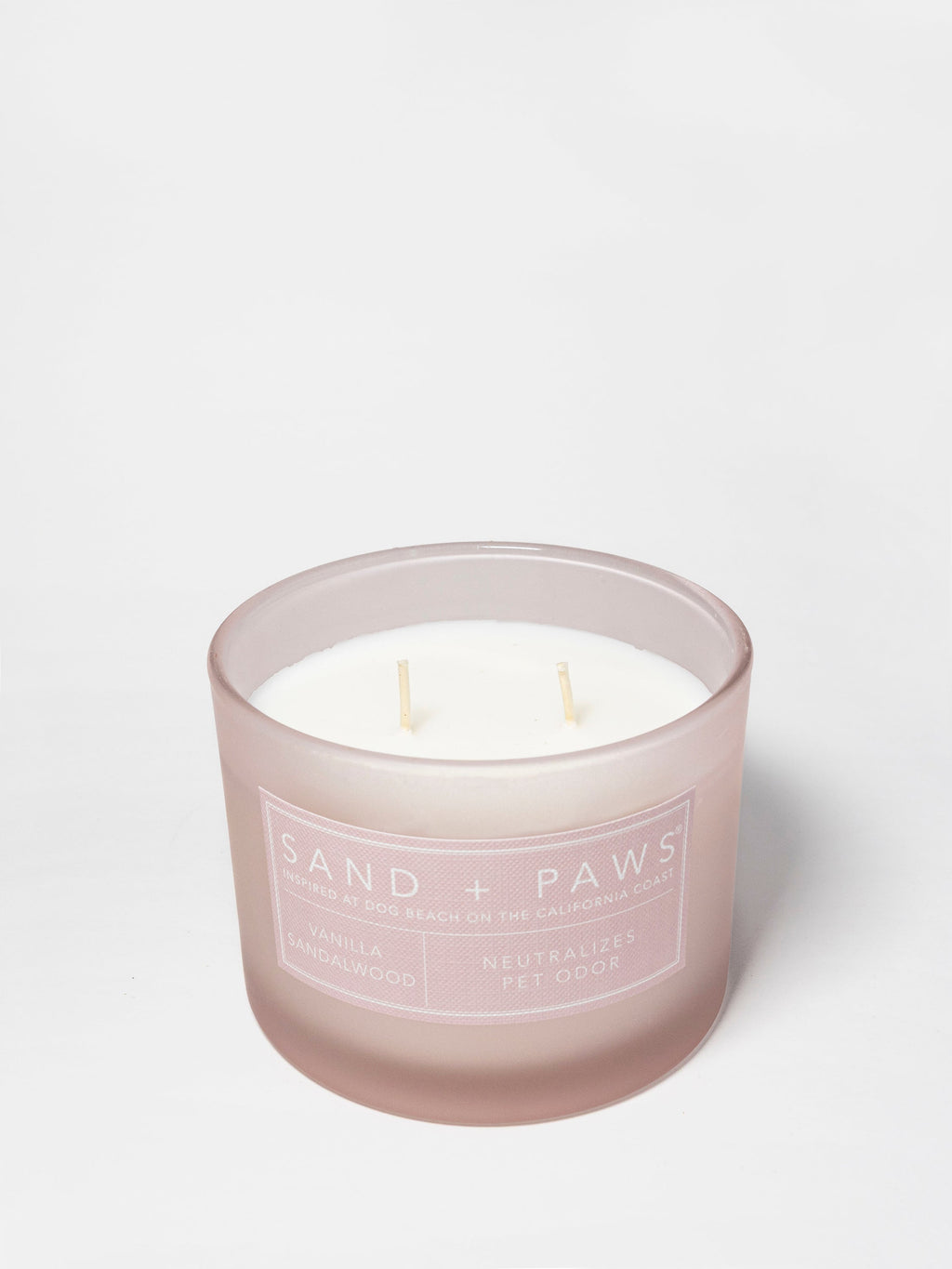 Sand + Paws Vanilla Sandalwood Hand-poured 12 oz scented candle
