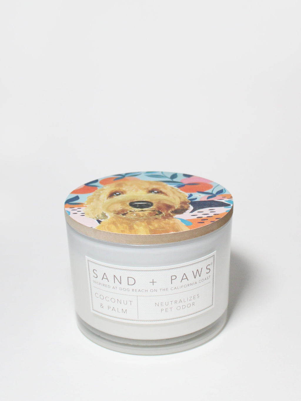 Sand + Paws Coconut & Palm Hand-poured 12 oz scented candle