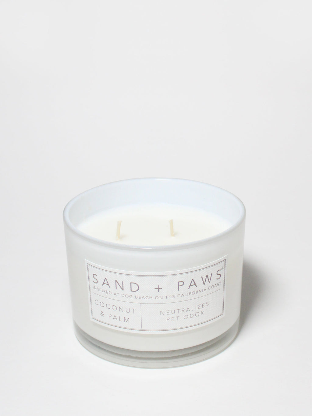 Sand + Paws Coconut & Palm Hand-poured 12 oz scented candle