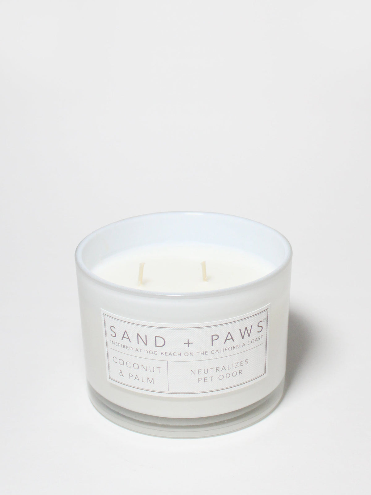 Sand + Paws Coconut & Palm Hand-poured 12 oz scented candle