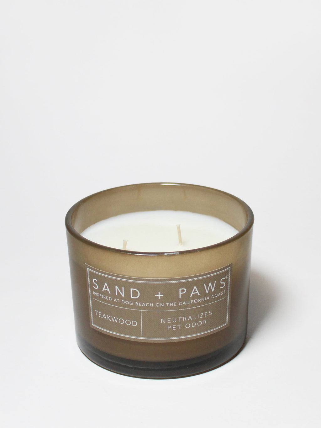 Sand + Paws Teakwood Hand-poured 12 oz scented candle