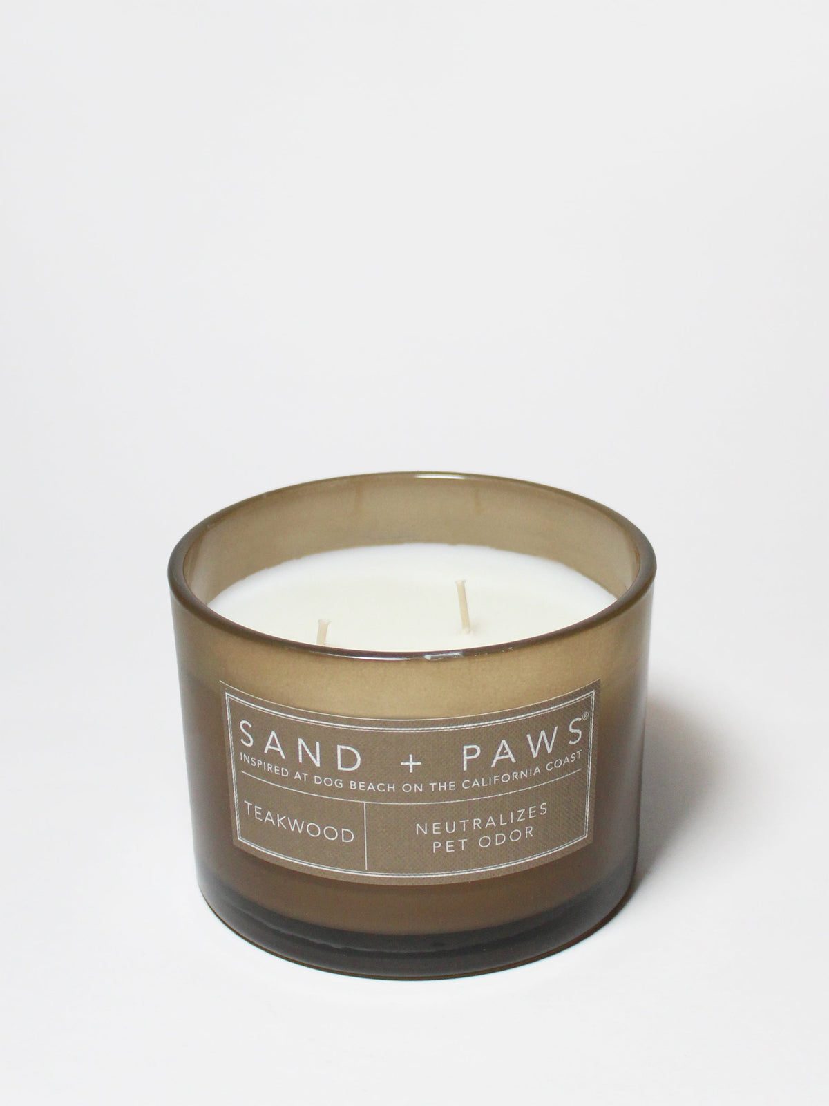 Sand + Paws Teakwood Hand-poured 12 oz scented candle