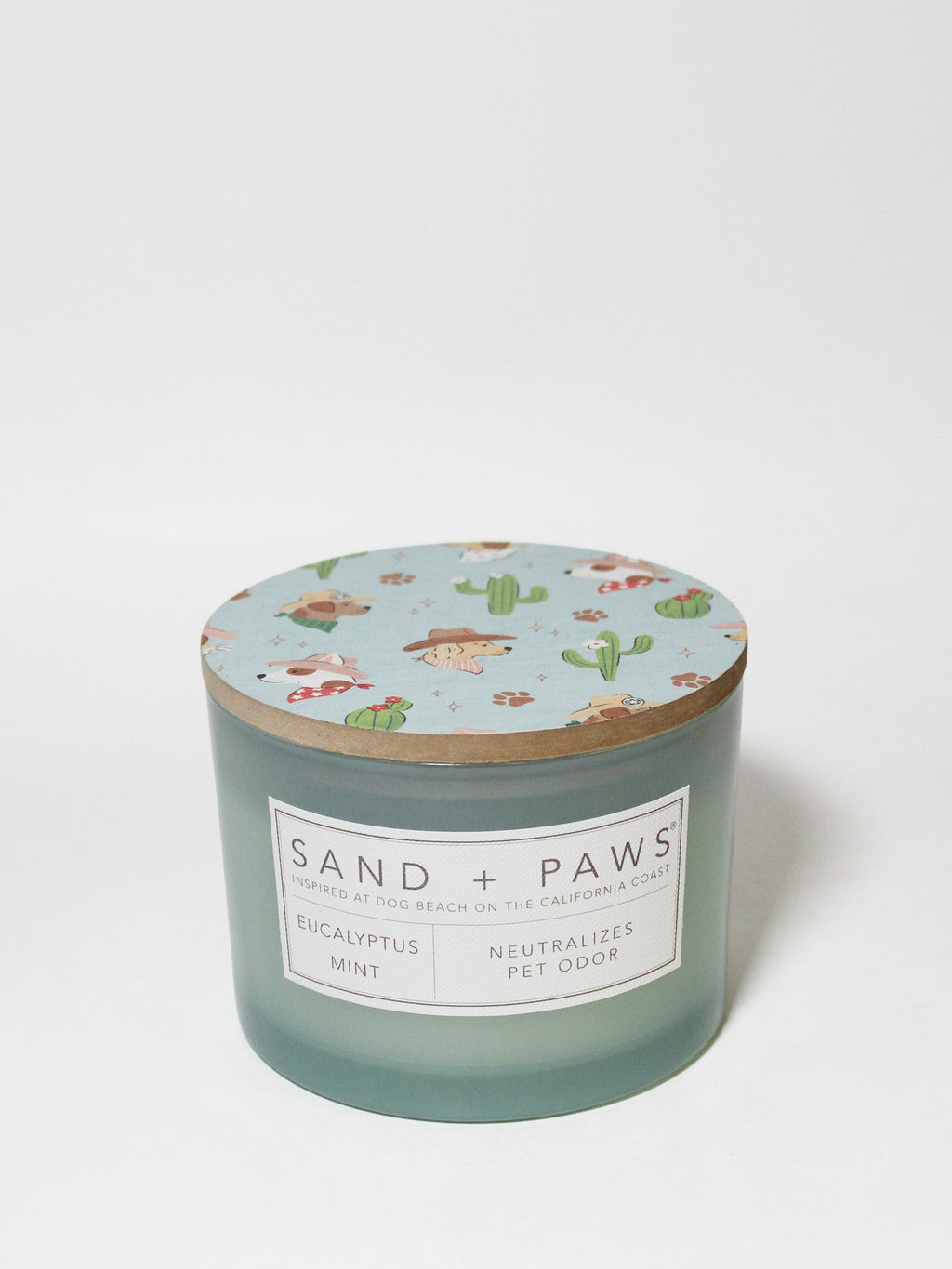 Sand + Paws Eucalyptus Mint Hand-poured 12 oz scented candle