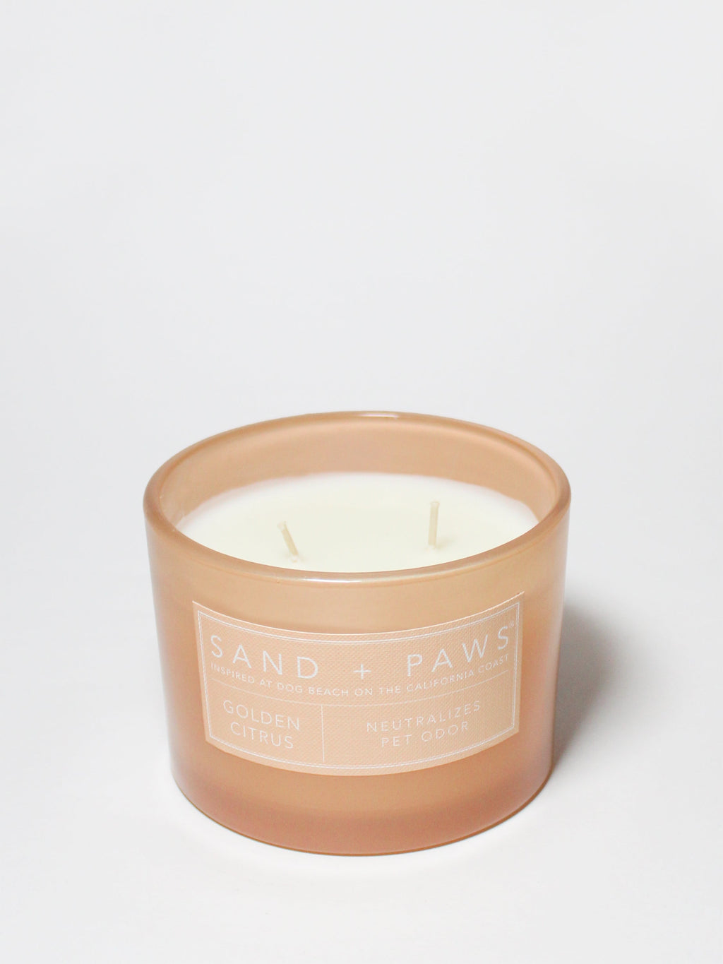 Sand + Paws Golden Citrus Hand-poured 12 oz scented candle