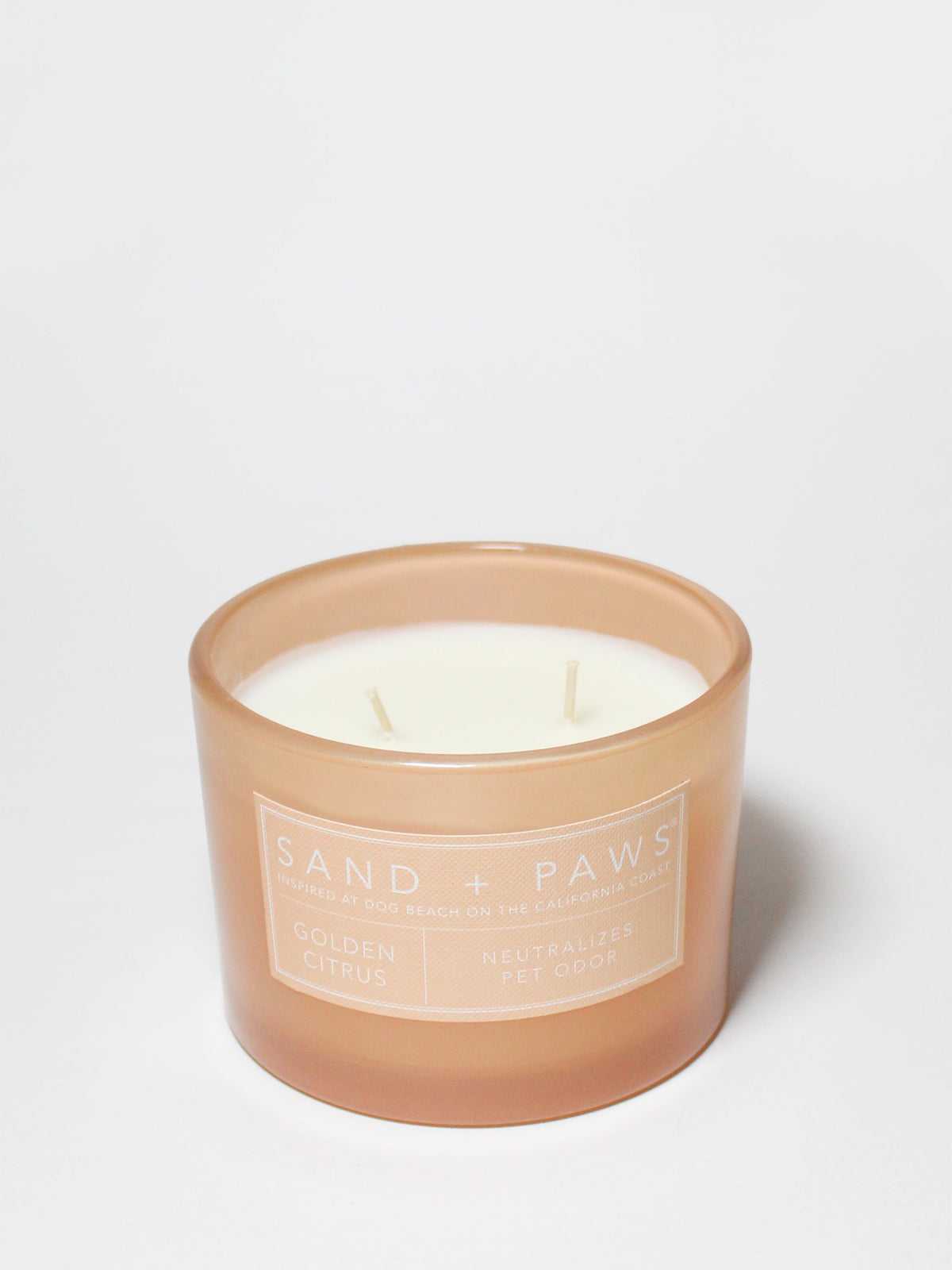 Sand + Paws Golden Citrus Hand-poured 12 oz scented candle