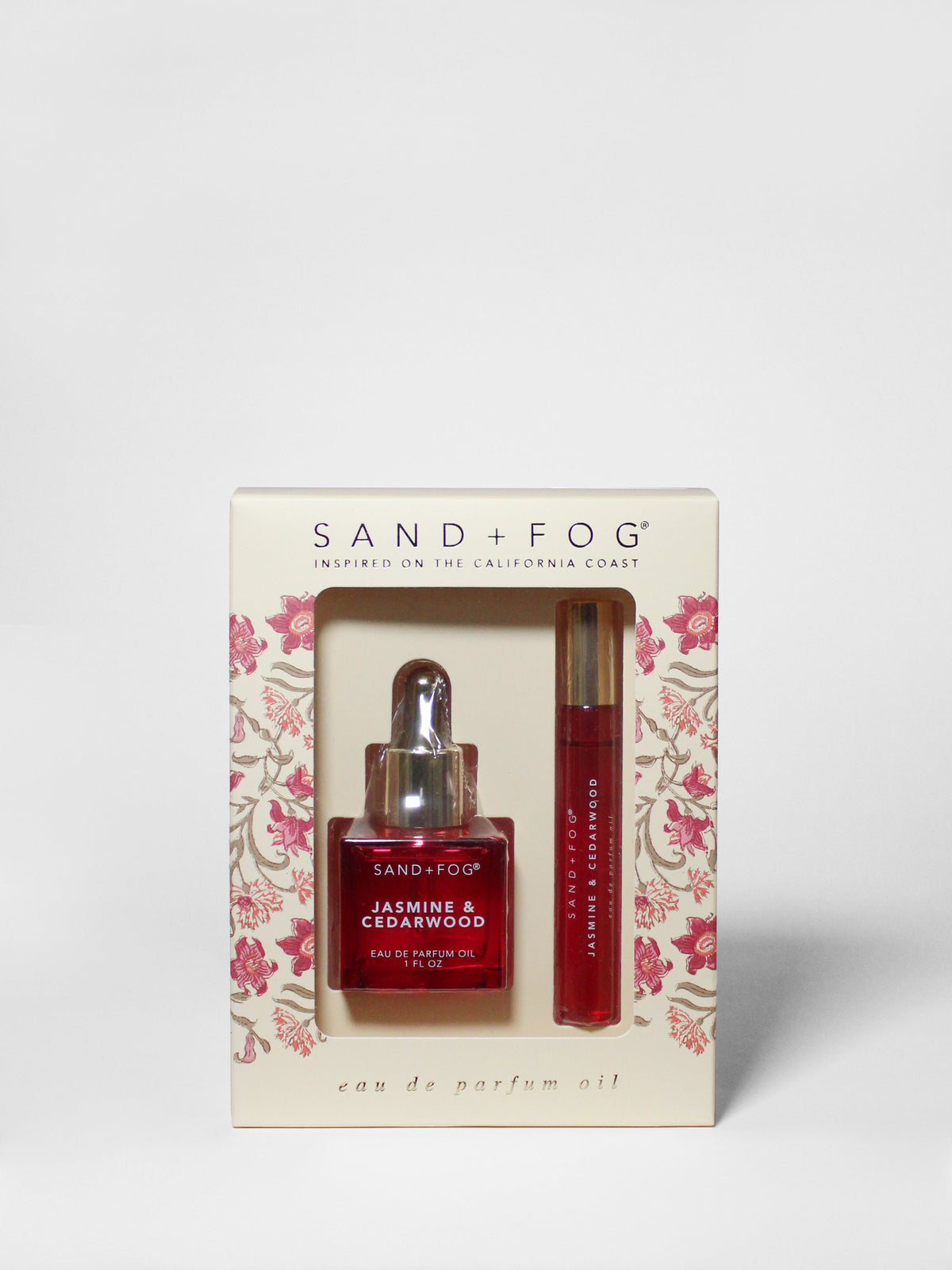 Long-lasting Perfume Oil Rollerball and Perfume Dropper Set - Jasmine & Cedarwood