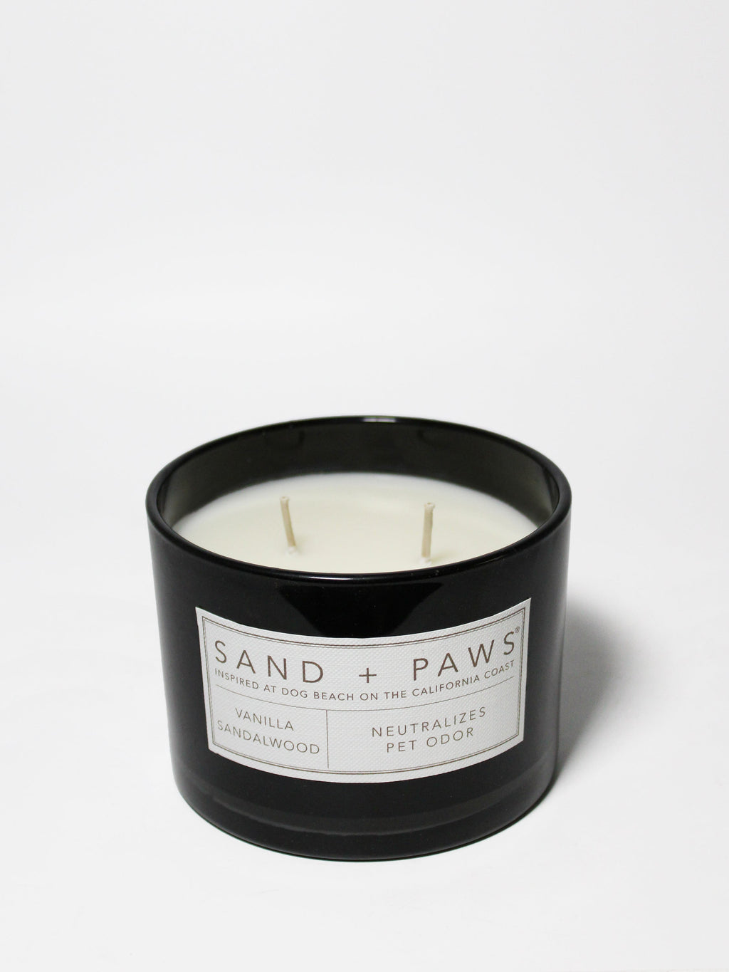 Sand + Paws Vanilla Sandalwood Hand-poured 12 oz scented candle