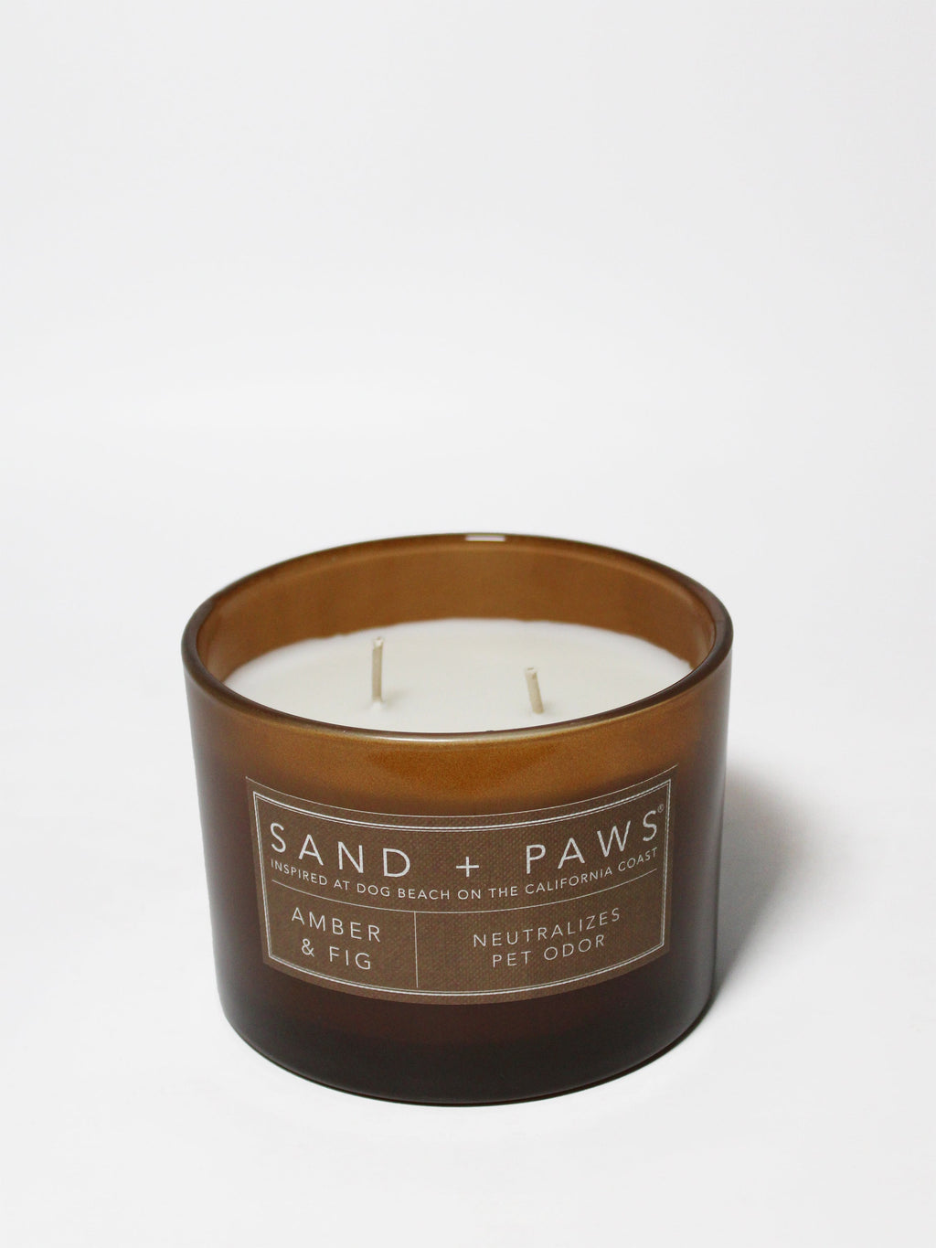 Sand + Paws Amber & Fig Hand-poured 12 oz scented candle