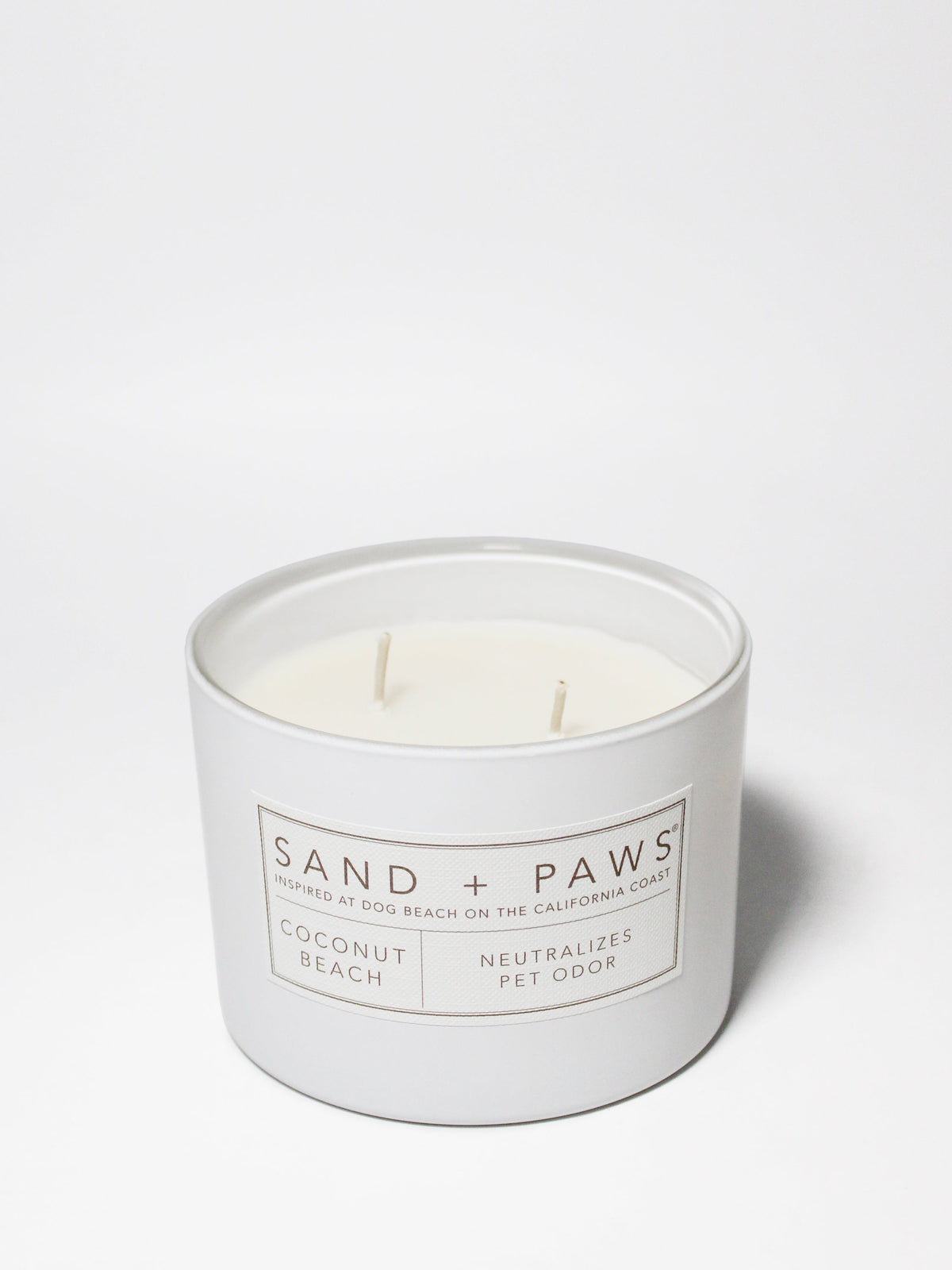 Sand + Paws Coconut Beach Hand-poured 12 oz scented candle