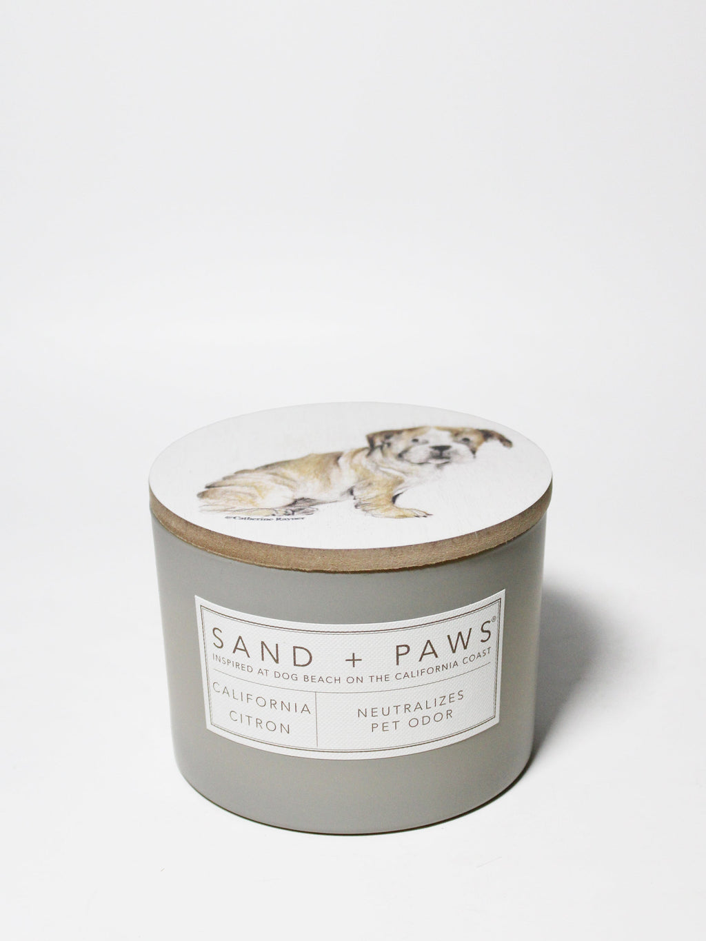 Sand + Paws California Citron Hand-poured 12 oz scented candle