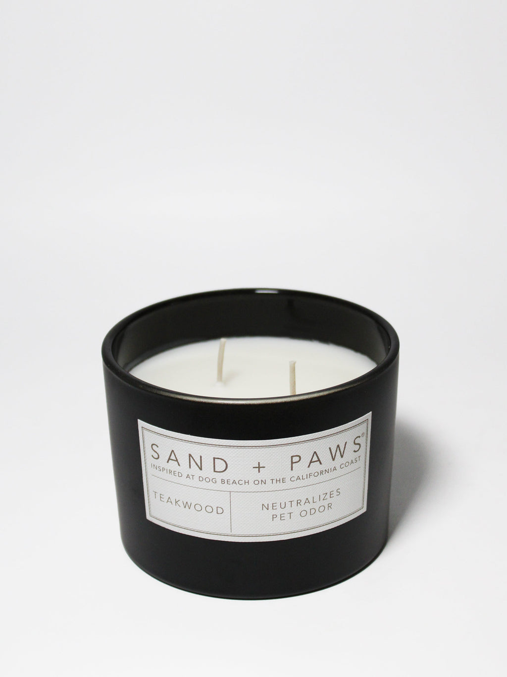 Sand + Paws Teakwood Hand-poured 12 oz scented candle