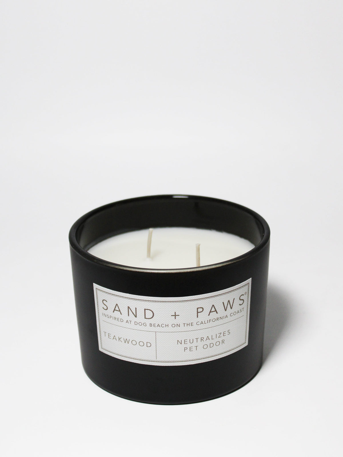 Sand + Paws Teakwood Hand-poured 12 oz scented candle