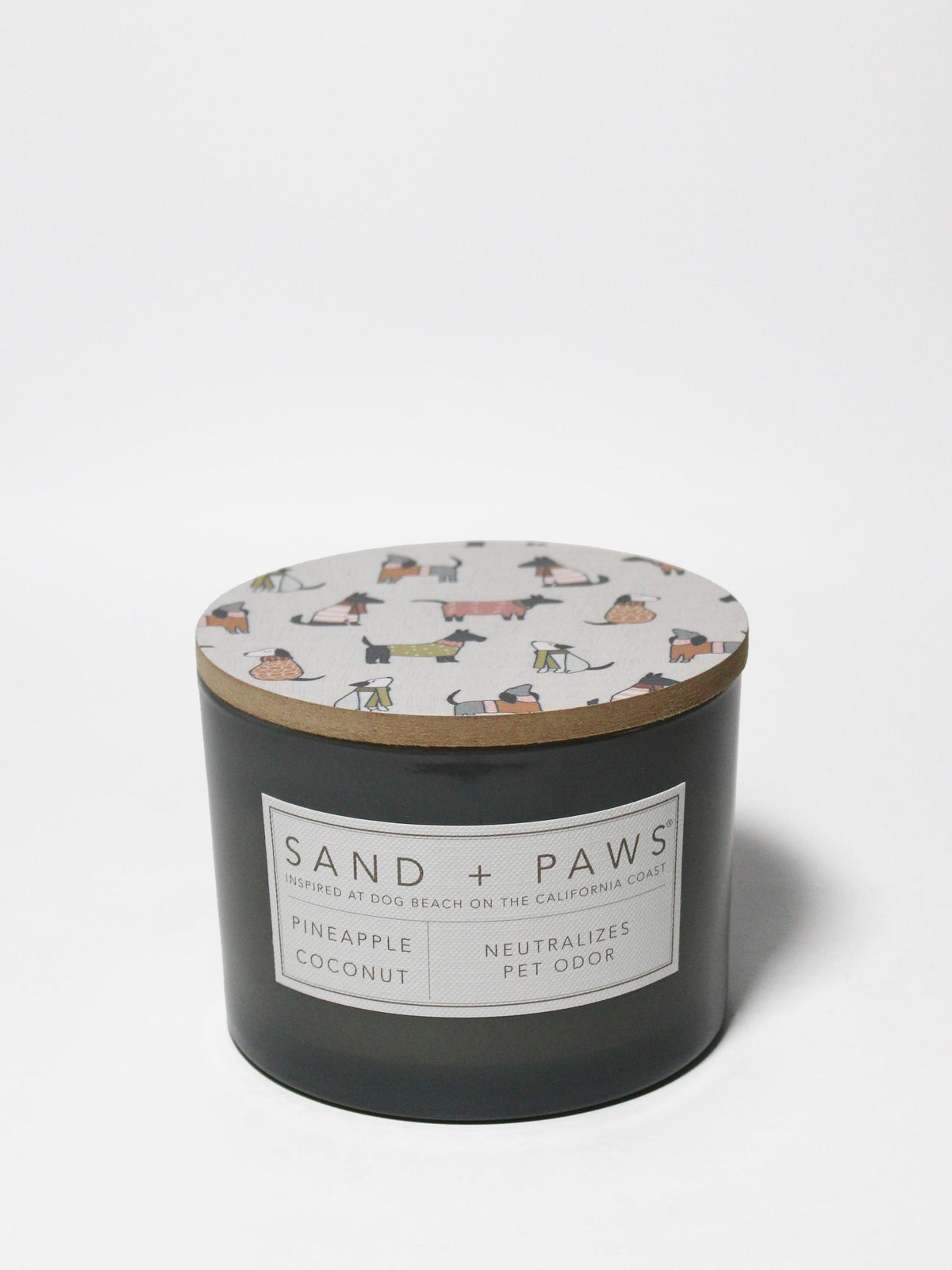 Sand + Paws Pineapple Coconut Hand-poured 12 oz scented candle