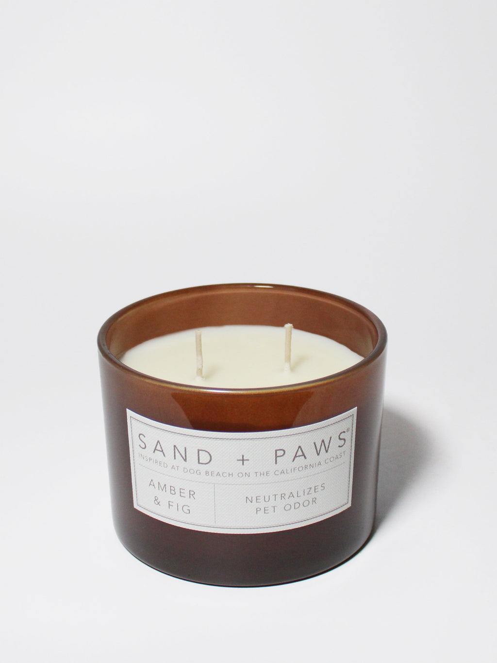 Sand + Paws Amber & Fig Hand-poured 12 oz scented candle