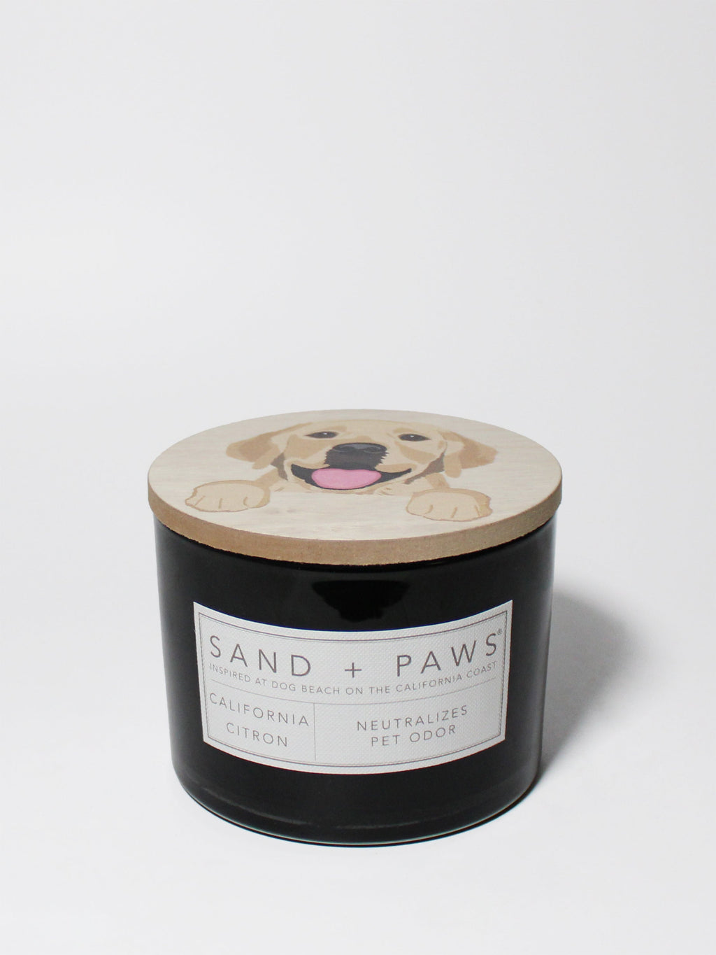 Sand + Paws California Citron Hand-poured 12 oz scented candle