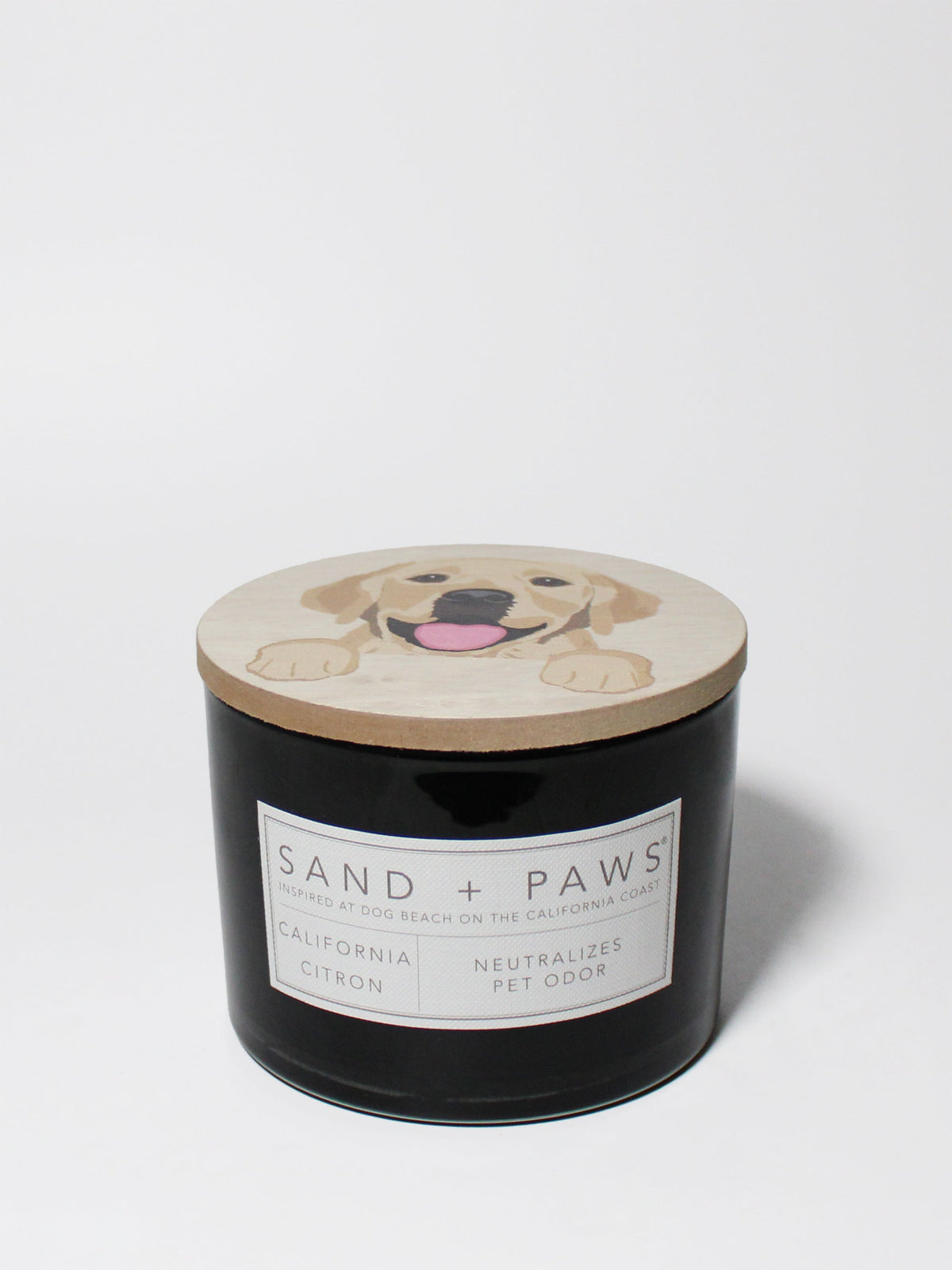 Sand + Paws California Citron Hand-poured 12 oz scented candle