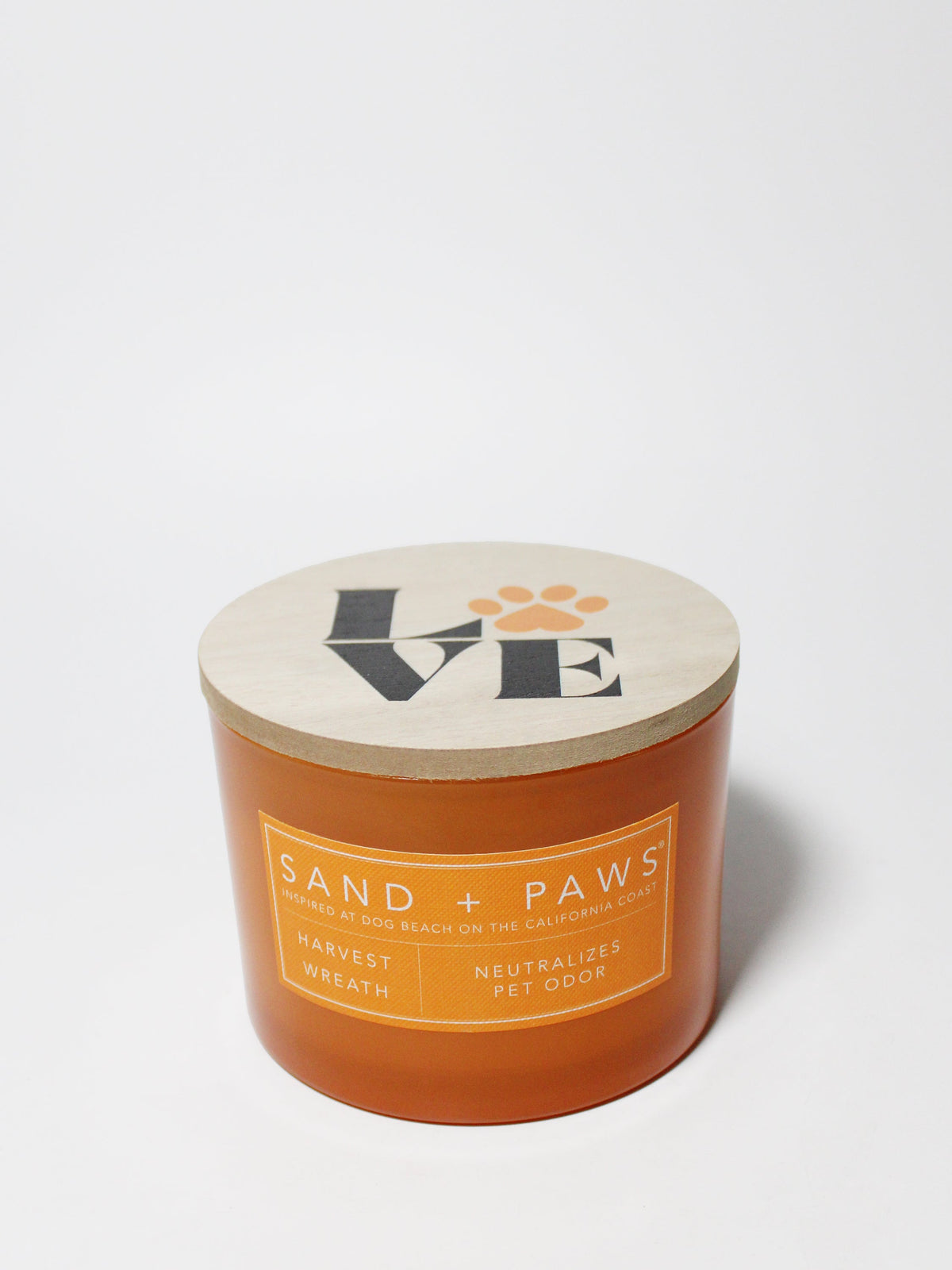 Sand + Paws Harvest Wreath Hand-poured 12 oz scented candle